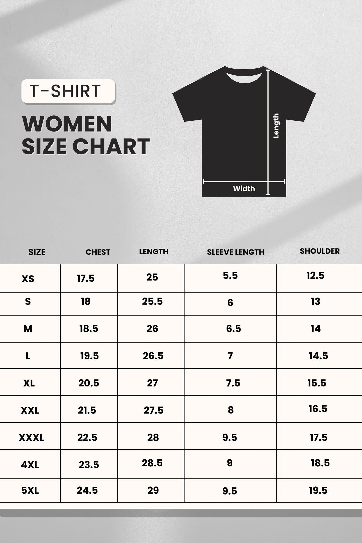 Women's Pack of 5 T-shirt